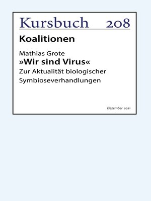 cover image of »Wir sind Virus«